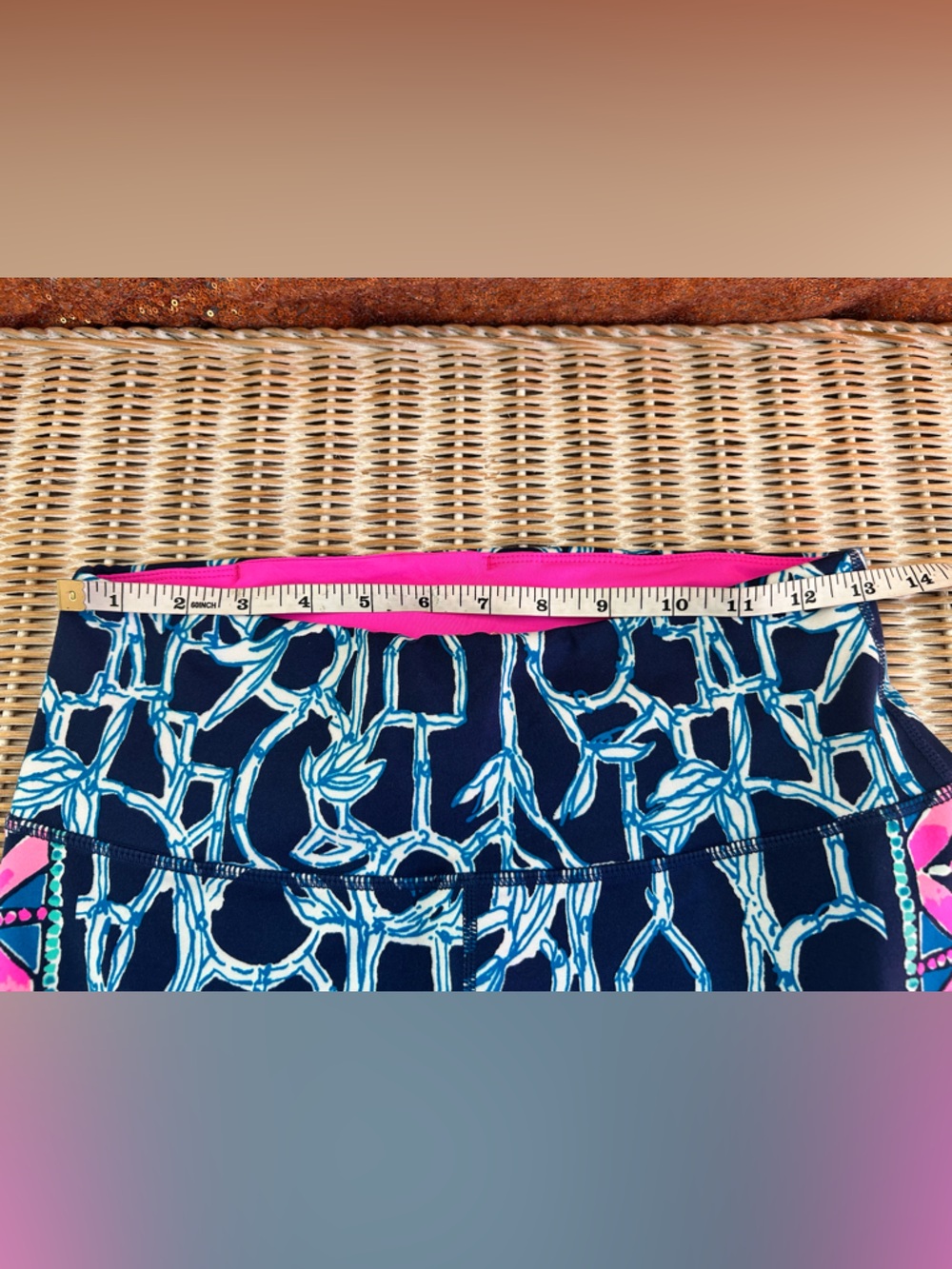 Lilly Pulitzer Luxletic Weekender High Rise Leggings Size Medium coastal #88 - Picture 6 of 12